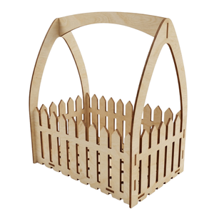 Elegante Cesta de Flores de Madera con Corte Láser |   Cesta de Regalo Floral Decorativa Hecha a Mano para Decoración del Hogar, Bodas y Arreglos DIY - Product Image 1