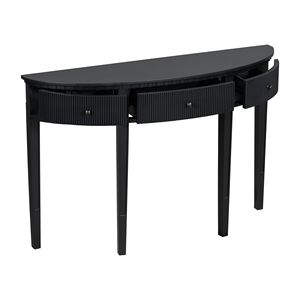 Consolle in impiallacciatura di pino con quattro gambe distintive e ante dei cassetti a righe verticali - Product Image 6