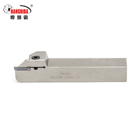 Porte-outil de tournage CNC HANSHIBA MGEHR2525 pour tournage externe, personnalisable OEM, revêtement en nitrure de titane, 62-68 HRC