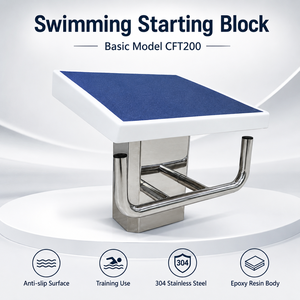 Plateforme de départ standard pour piscine, bloc de départ intérieur, surface antidérapante, support stable, support d'entraînement à la <span class=keywords><strong>natation</strong></span> pour les <span class=keywords><strong>cours</strong></span> - Product Image 1