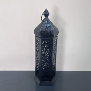 Artisan Design Moroccan Style Black Iron Handmade <b>Lantern</b> <b>Candle</b> <b>Holder</b> for All Occasions Home Decor - Product Image 4