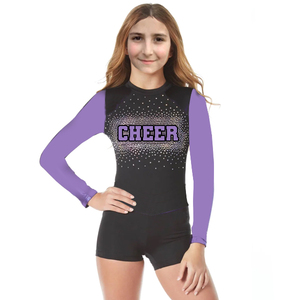 Uniforme de Animadoras Personalizado a Precio de Fábrica, Top Corto y Leggings de Alta Calidad para Prácticas de Animadoras, Unisex - Product Image 1