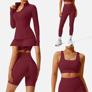 Women <b>Pink</b> <b>Tracksuit</b> <b>Set</b> Full Sleeve Zipper Closure Solid Color Sporty Fit With Side Pockets Spring Style - Product Image 3
