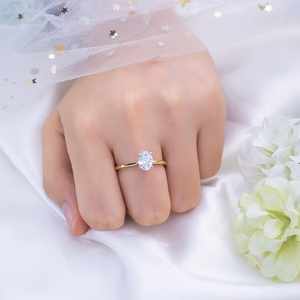 Bague de mariage tendance en or massif 14 carats avec diamant synthétique 2 carats, bague pour femme avec diamant cultivé en laboratoire - Product Image 5