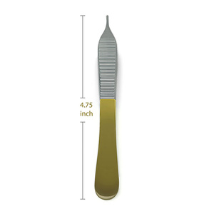 Pinzas Adson de Alta Calidad 1x2 con Dientes, de Acero Inoxidable, para Apósitos Quirúrgicos, Pinzas Adson Quirúrgicas Dentales - Product Image 2