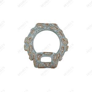 Bisel de reloj de plata 925 con diamantes naturales y de moissanita, otros relojes - Product Image 3