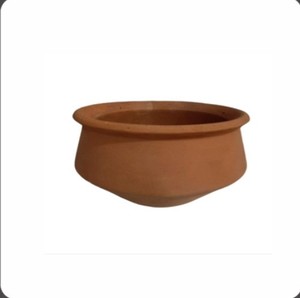 Marmite à Biryani en Terre Cuite 1 Pièce pour Cuisinière à Gaz Sans Couvercle Sans Revêtement Poignée et Fond en Terre Cuite - Product Image 3