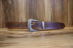 Customized Made Exclusive Western Cowboy Genuine Leather <b>Belt</b> Toned Hand Carving <b>Work</b> Manufacturer and Wholesaler - Product Image 6