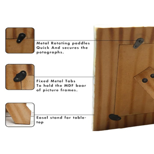 Cadre photo en bois vintage, artisanal, rustique, classique, moderne, cadre photo en bois, design minimaliste, décoration de table - Product Image 6