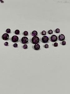 พลอยโรโดไลท์โกเมนธรรมชาติ,พลอยรูปทรงกลมปรับเทียบทรงหลวมสร้อยคอโดย Sadiya International - Product Image 3