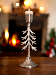 Porte-bougie en métal argenté pour arbre de Noël, résistant à la chaleur, écologique, fait main, décoration d'intérieur - Product Image 2