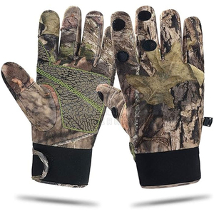Guantes Profesionales de Caza con Camuflaje y Palma Antideslizante de Textura Agrietada – Guantes Tácticos de Tiro – Equipo Impermeable para Invierno y Bosque - Product Image 5