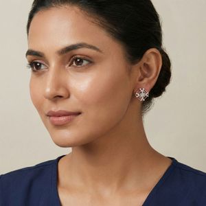 Pendientes de Diamantes Naturales de 0.26 Quilates, Corte Brillante Redondo, Joyería Fina Elegante y Brillante, Diseño Clásico de Lujo - Product Image 1