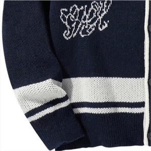 Pull cardigan tendance pour homme, col en V, manches longues, vêtements d'hiver, Tiki Taka Sports, produits tricotés sur mesure, laine/nylon, patchwork - Product Image 4