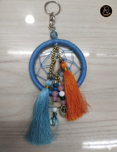 Llavero de macramé hecho a mano estilo bohemio con borlas para bolso o mochila, accesorio. Compre directamente del proveedor. - Product Image 3