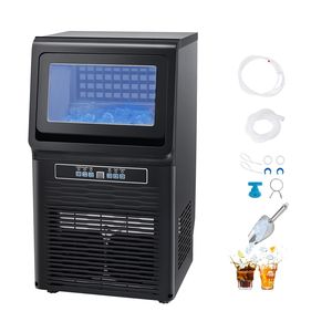 Máquina de Hielo Comercial de 80 Libras/24 Horas, Almacenamiento de 12 Libras, 36 Cubos de Hielo en 15 Minutos, LED Digital - Product Image 1