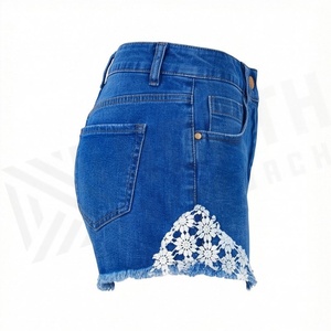 Fashion Women Vintage Straight <b>Denim</b> Shorts Ripped High Waist <b>Stretch</b> Casual Summer Streetwear Outdoor Trendy Outfits - Product Image 3
