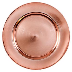Plato Redondo de Diseño Sólido con Acabado en Cobre, Platos Metálicos de Alta Calidad para Exhibir Alimentos, Ecológicos, Libres de BPA, Únicos - Product Image 2