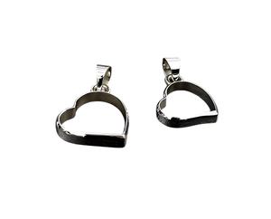 10k or 925 argent Sterling pendentif en forme de coeur 10mm lunette avec cendres résine remplissage blanc réglage pierre souvenir breloque bijoux - Product Image 1