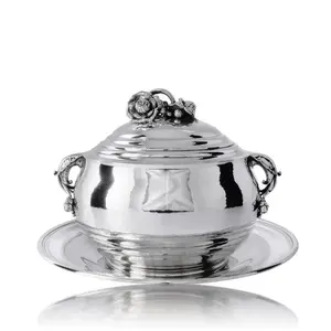 Casserole de luxe classique en acier inoxydable à double paroi isolante avec revêtement antiadhésif |   Maintient les aliments au chaud plus longtemps pour les tables à manger - Product Image 5