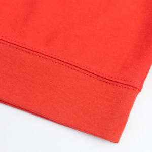 <b>Red</b> Crew Neck Solid Color Knitted Pullover Sweatshirt Regular Fit Casual Unisex <b>Long</b> <b>Sleeve</b> <b>Top</b> - Product Image 3
