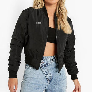 Ropa de mujer 100% chaquetas de poliéster para mujer Chaquetas de invierno de manga larga para mujer nueva personalizar tu propia chaqueta de Bombardero - Product Image 1