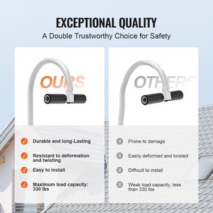 Stabilizzatore per scala 2-in-1 con gancio distanziatore per scala da tetto, accessori per parti di ponteggio a estensione orizzontale e verticale - Product Image 4