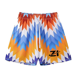 Pantalones Cortos Deportivos de Malla Transpirable para Hombre, con Logotipo Personalizado, de Alta Calidad, para Verano, con Bolsillo, Sublimados - Product Image 3