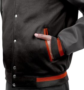 Veste bomber de basket-ball personnalisée pour hommes avec broderie de la marque de l'équipe, noms, numéros et logos personnalisés - Product Image 2