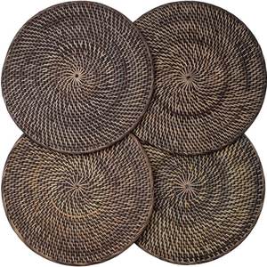 Simple And Stylish <b>Round</b> Bamboo Table <b>Mat</b> 400mm Reusable Natural Design <b>Mats</b> & Pads - Product Image 6