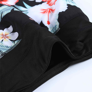 Shorts de Punto con Estampado Floral para Mujer, Cintura Media, Cierre Elástico, Bolsillos, Estilo Casual, Secado Rápido, Tela de Spandex y Poliéster - Product Image 4