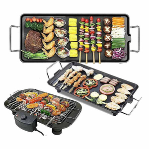 Parrilla Eléctrica Multifuncional de 220V para Interiores, con Revestimiento Antiadherente para Brochetas de Carne, 40x23cm - Product Image 5