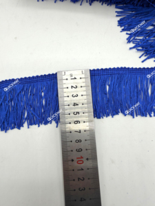 ลูกไม้ตกแต่งขอบลายโซ่สีน้ำเงินกรมท่า สำหรับเสื้อผ้า ของตกแต่งบ้าน และงานฝีมือ - Product Image 2