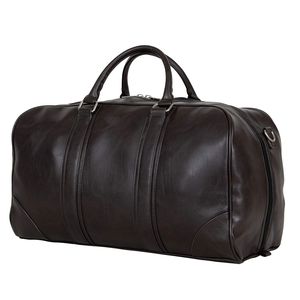 Bolsa de Viaje de Cuero Marrón Oscuro de Primera Calidad para Gimnasio y Negocios, Amplia, con Correa para el Hombro Incluida - Product Image 4