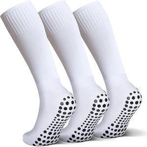 Custom Knitted <b>Polyester</b>/Nylon Eco-Friendly Breathable Adult Sports <b>Socks</b> with Grip for Soccer Basketball & More Anti-Slip <b>Socks</b> - Product Image 5