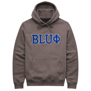 Sweat à capuche en chenille Phi Beta Sigma Blu Phi gris anthracite pour homme – Tissu premium, coupe confortable, vêtement décontracté de la fraternité grecque - Product Image 4