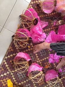 Đèn lồng lụa truyền thống <span class=keywords><strong>HOI</strong></span> một khung tre thủ công Việt Nam với vải lụa cho trang trí lễ hội nhà ngoài trời trong nhà - Product Image 4