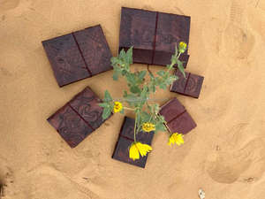 Nouveau Journal de fermeture de fil sécurisé en cuir gaufré usiné à la main véritable Boho journaux de poésie de voyage en cuir Vintage traditionnel - Product Image 5