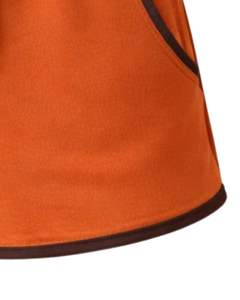 Pantalones Cortos Deportivos Casuales de Verano para Mujer, Personalizados, Color Naranja Óxido con Contraste Marrón, de Algodón y Felpa, Cintura Elástica - Product Image 6