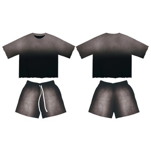 Ensemble personnalisé short et t-shirt pour homme, t-shirt uni et short pour homme - Product Image 5