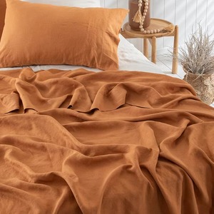 Juego de Sábanas de Lino Puro 100% Natural Francés de Lujo para Hoteles, con Funda de Almohada - Product Image 5