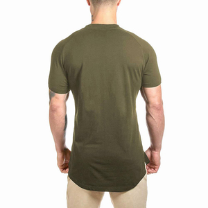 Camiseta Larga para Hombre con Cremallera Lateral, Manga Corta, Fabricante Mayorista OEM, Ropa de Gimnasio, Camiseta de Fitness - Product Image 2