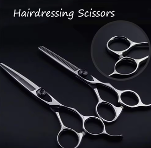 Tijeras de Peluquería Profesionales de Acero Inoxidable con Cuchilla Afilada para Adelgazar el Cabello, Kit de Herramientas de Salón en Venta - Product Image 2