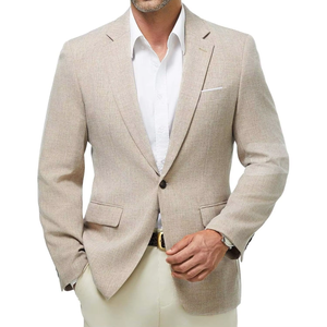 New M-6XL Men's Fashion Suit <b>Jacket</b> Casual Stylish Slim Fit Single Breasted V-neck Elegant Solid Color <b>Wedding</b> Party Dress Coat - Product Image 3