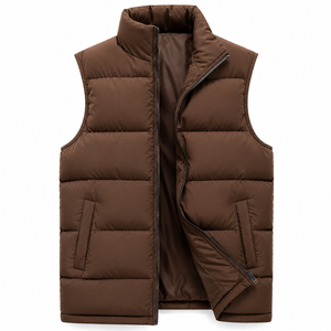 Custom Men's Puffer Vest Water Resistant Quilted Outdoor Body <b>Warmer</b> - Product Image 1