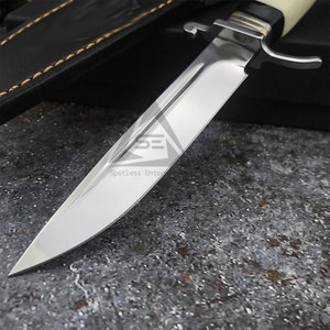 Vente en gros de couteaux Bowie multi-usages en acier inoxydable de haute qualité avec manche en bois, fabrication sur mesure, OEM - Product Image 5