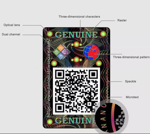 <strong>3D</strong> <strong>Hologram</strong> Anti-Counterfeit Sticker Holographic Laser Label with Security Seal Tamper Proof PET Material Serial Number Tag - Product Image 5