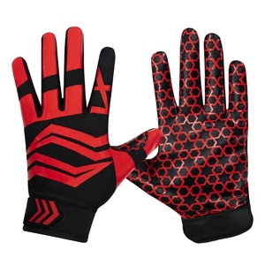 Guantes de Fútbol Americano de Primera Clase en Blanco y Negro para Hombre y Mujer, Diseño Antideslizante de Silicona, Hechos de Cuero de Alta Calidad - Product Image 3