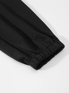 Conjunto Deportivo Informal Ligero para Hombre, Corte Regular, con Cordón Ajustable, Sudadera con Capucha y Apliques de Pedrería, Estampado, para Uso Diario en Invierno y Actividades al Aire Libre - Product Image 3