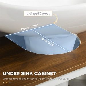 Mobile Bagno di Lusso con Lavabo e Specchio LED Intelligente, Struttura in Legno Massello e PVC per Hotel - Product Image 3